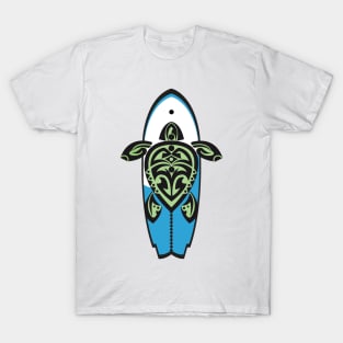 Tribal Turtle Tattoo Surfer Dude T-Shirt